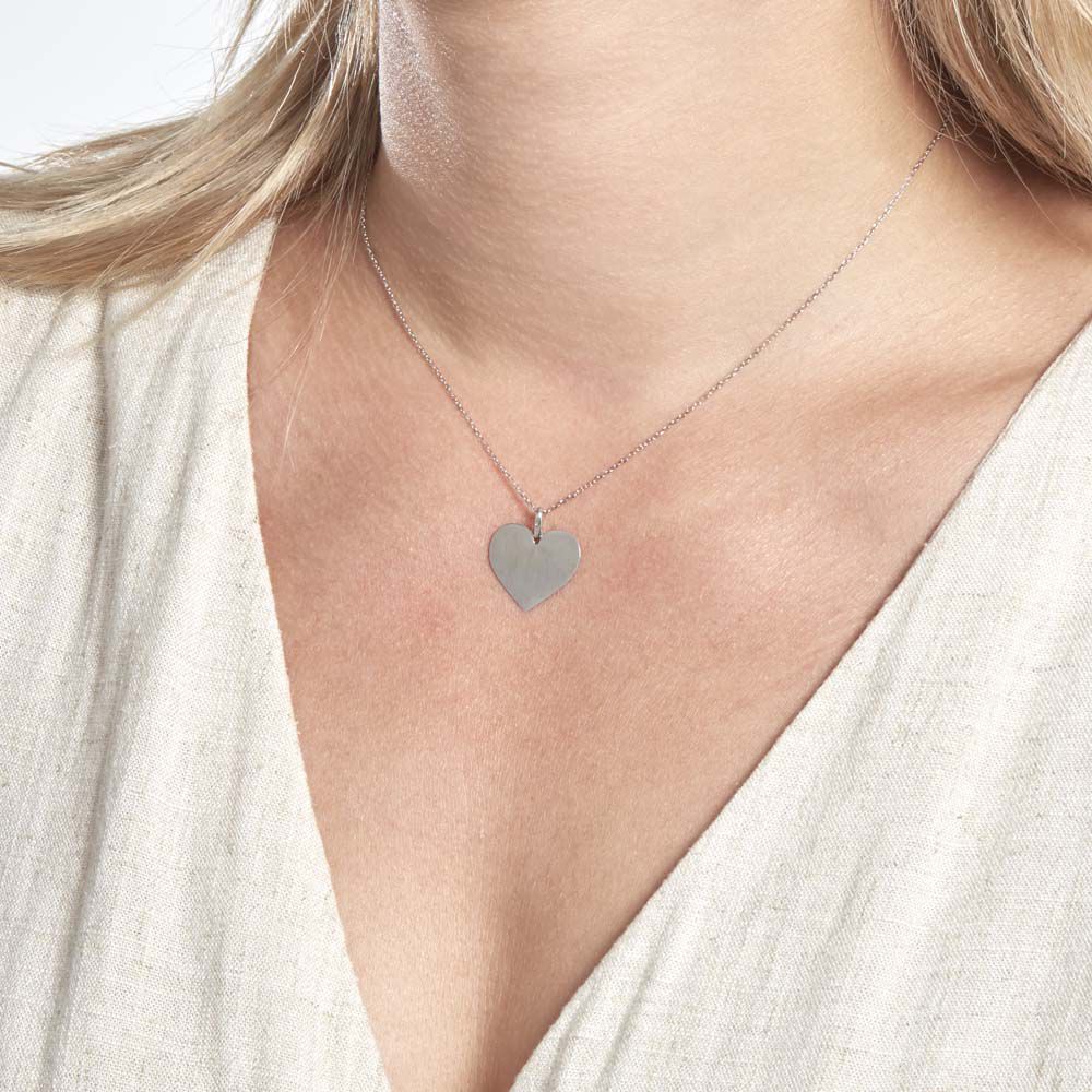 Pendentif Lisa Or Blanc - Bijoux personnalisés Femme | Marc Orian