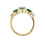 Bague Huffie Plaqu&eacute; Or Jaune Pierre D'imitation - Bijoux fantaisie Femme | Marc Orian