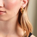 Cr&eacute;oles Letty Acier Jaune Sans Pierre - Cr&eacute;oles Femme | Marc Orian