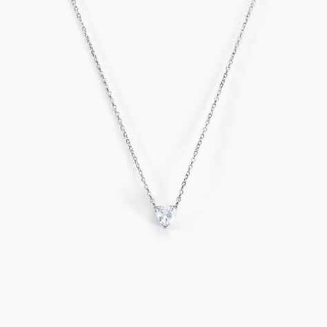 Collier Kelvyn Argent Blanc Oxyde De Zirconium - Colliers avec pierres Femme | Marc Orian