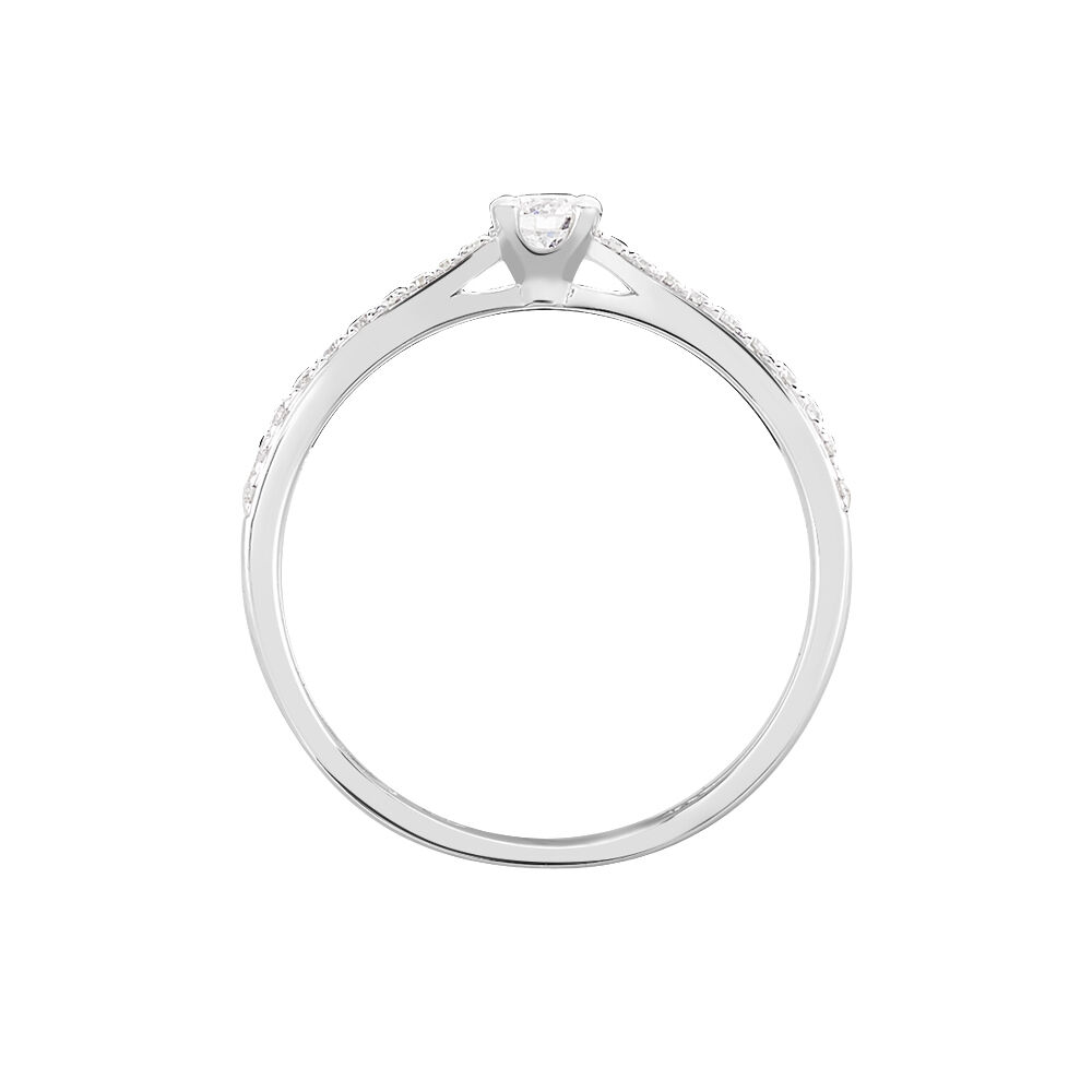 Bague Solitaire Hemera Or Blanc Diamant -  Femme | Marc Orian