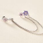 Bijou D'oreille Unitaire Grimpant Argent Blanc Oxyde De Zirconium - Piercings d'oreilles Femme | Marc Orian