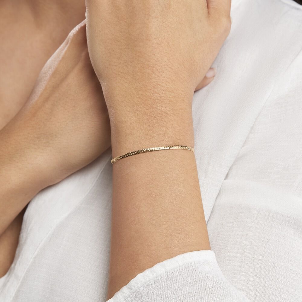 Bracelet Or Jaune Izel Maille Anglaise - Bracelets mailles Femme | Marc Orian