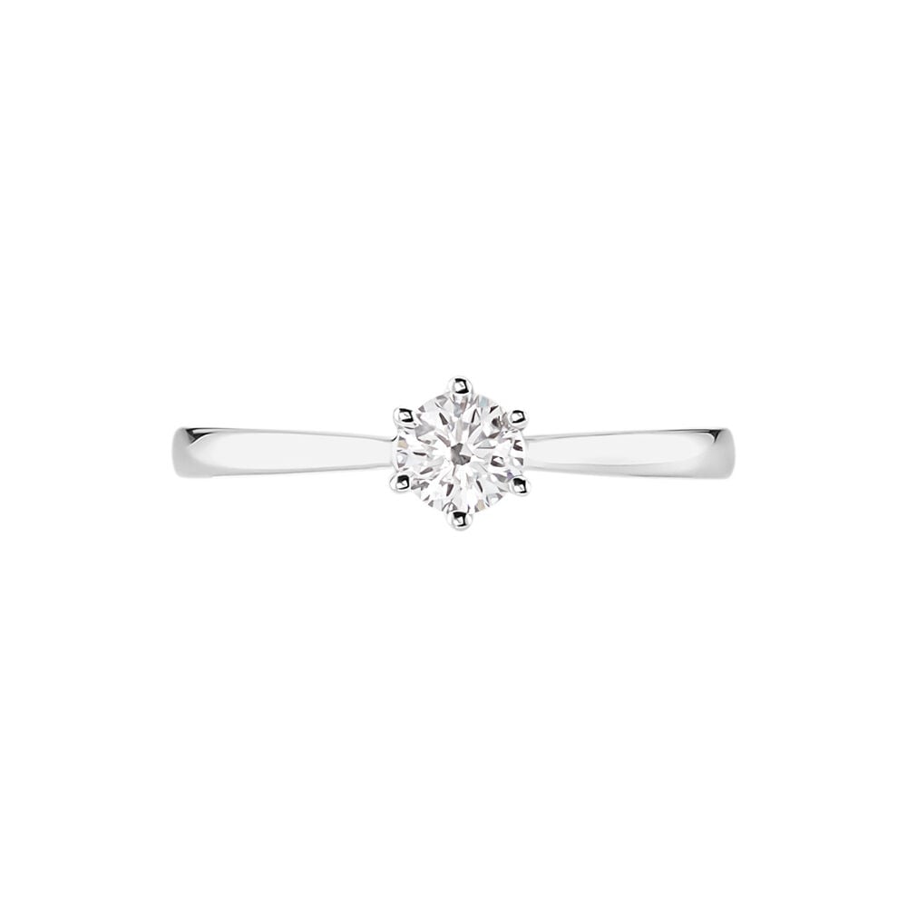 Bague Athena Platine Blanc Diamant - Solitaires Femme | Marc Orian