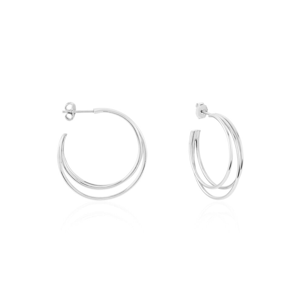 Cr&eacute;oles Argent Blanc Jukka - Cr&eacute;oles Femme | Marc Orian