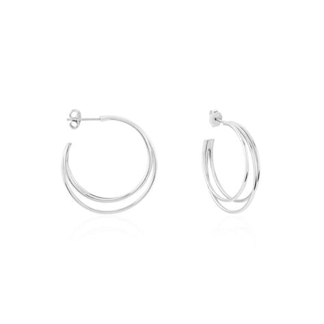 Créoles Argent Blanc Jukka - Créoles Femme | Marc Orian