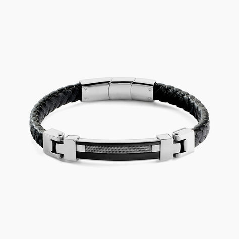 Bracelet Yannick Acier Blanc - Bracelets cuir Homme | Marc Orian
