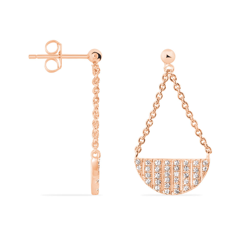 Boucles D'oreilles Pendantes Katia Argent Blanc Oxyde De Zirconium - Pendantes Femme | Marc Orian