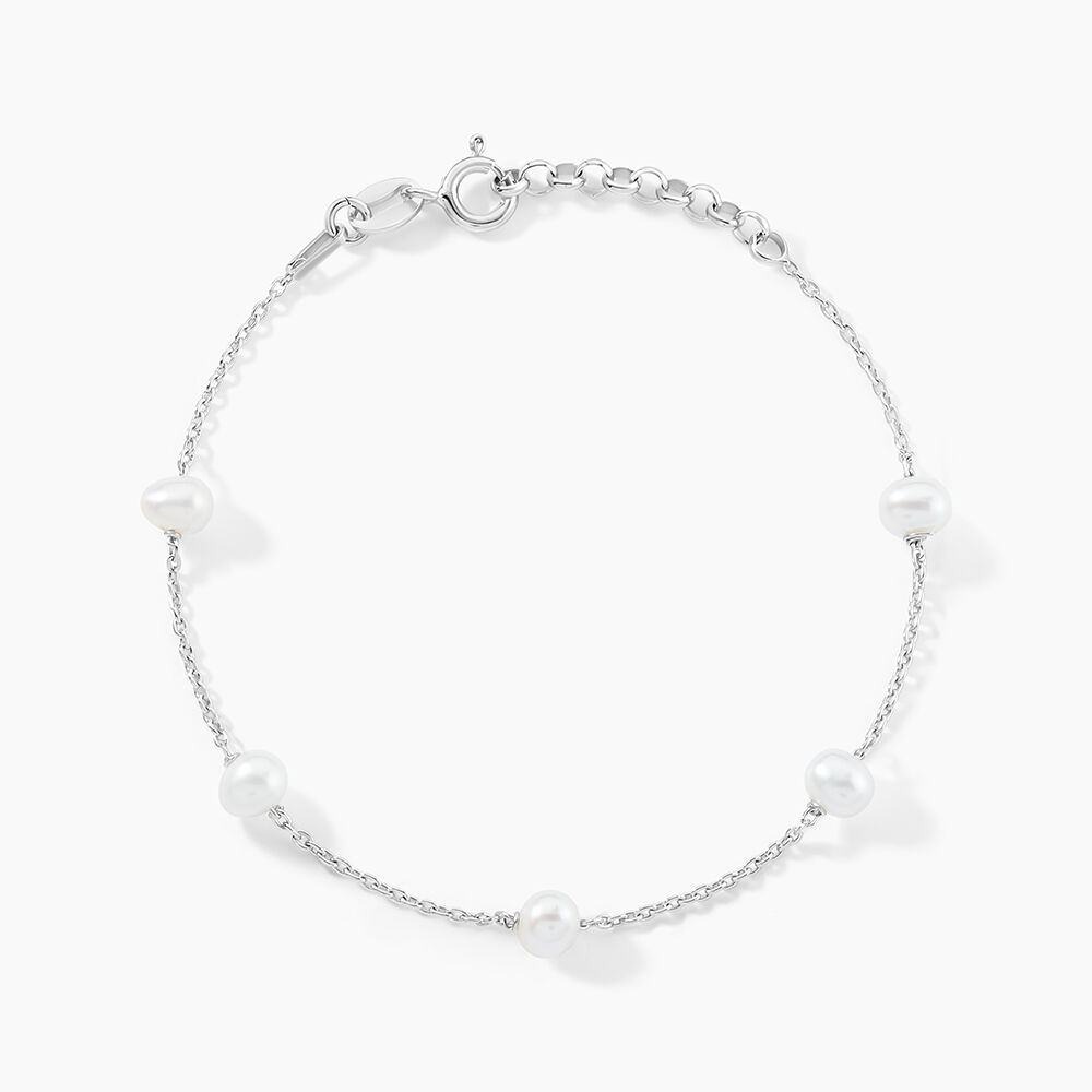 Bracelet Perlita Argent Blanc Perle De Culture - Bracelets chaînes Femme | Marc Orian