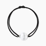 Bracelet Nina Cera Argent Blanc C&eacute;ramique Et Strass - Bracelets cordons Femme | Marc Orian