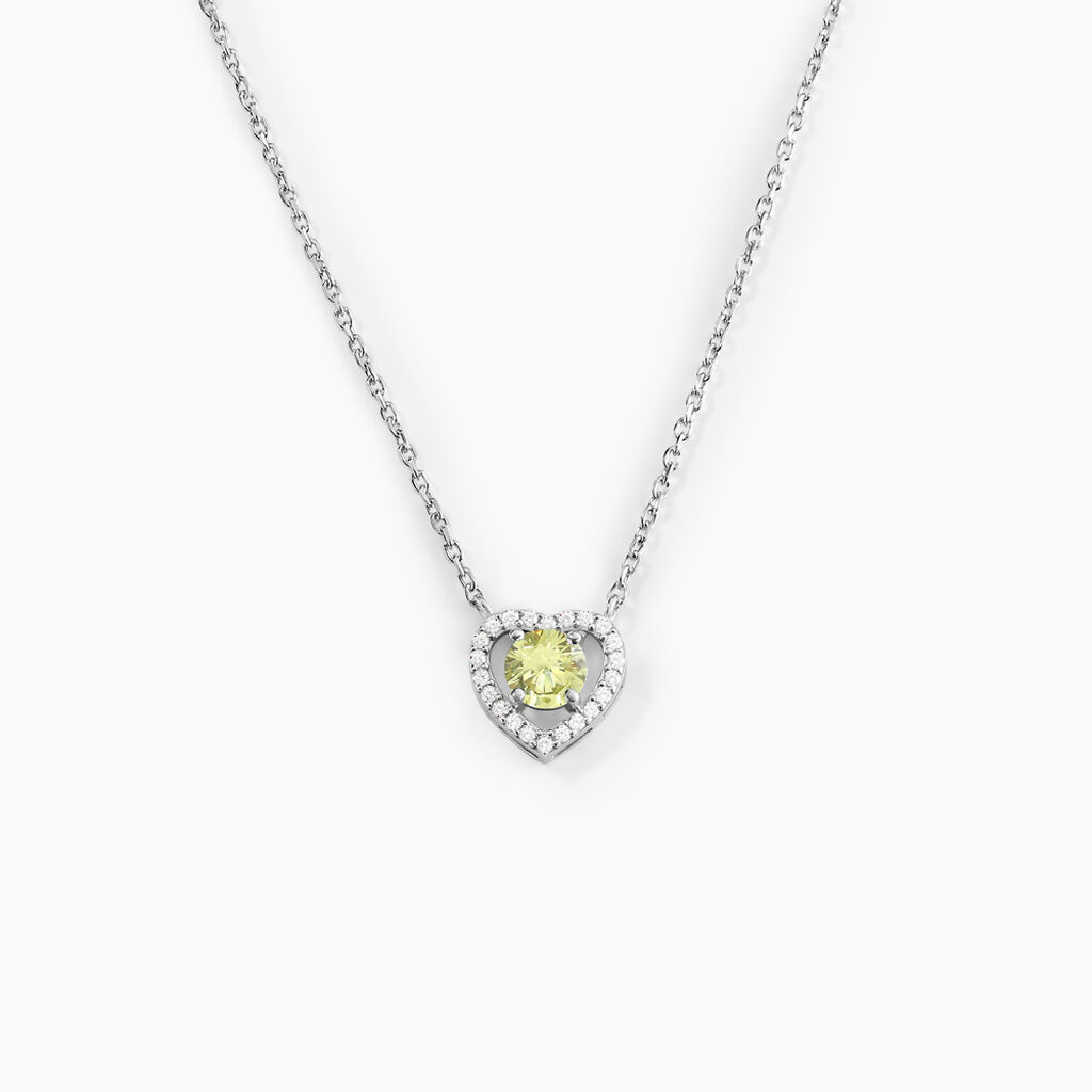 Collier Suzon Argent Blanc Oxyde De Zirconium - Colliers avec pierres Femme | Marc Orian