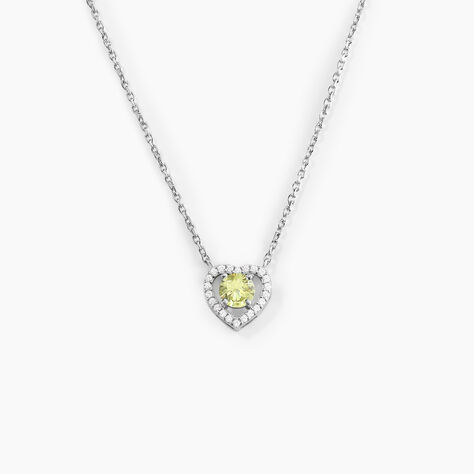 Collier Suzon Argent Blanc Oxyde De Zirconium - Colliers avec pierres Femme | Marc Orian