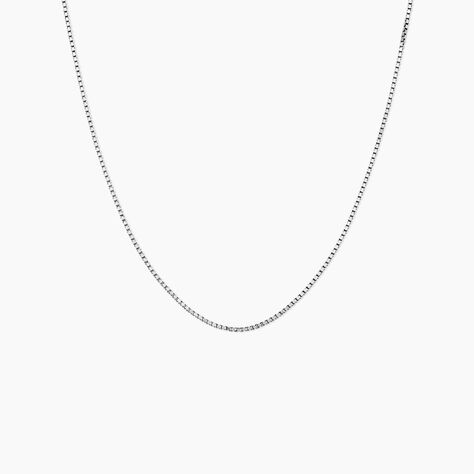 Cha&icirc;ne Alyze Argent Blanc - Colliers fantaisie Femme | Marc Orian