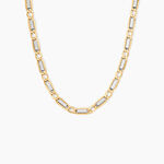 Collier Danae Plaquette Or Bicolore - Chaines Homme | Marc Orian