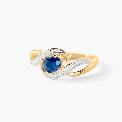 Bague Or Jaune Connor Saphir Diamants - Solitaires Femme | Marc Orian