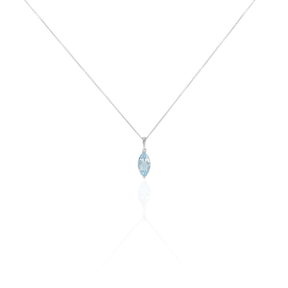 Collier Raquel Or Blanc Topaze - Colliers avec pierres Femme | Marc Orian
