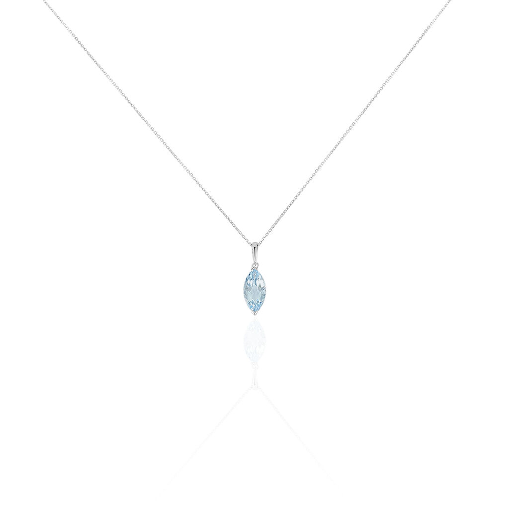 Collier Raquel Or Blanc Topaze - Colliers avec pierres Femme | Marc Orian