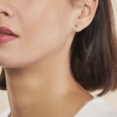 Boucles D'oreilles Puces Virgie Argent Blanc - Clous d'oreilles Femme | Marc Orian