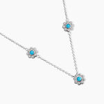 Collier Aurel Argent Blanc Turquoise Oxyde De Zirconium - Colliers avec pierres Femme | Marc Orian