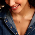 Collier Columbine Or Jaune Oxyde De Zirconium Blanc - Colliers avec pierres Femme | Marc Orian