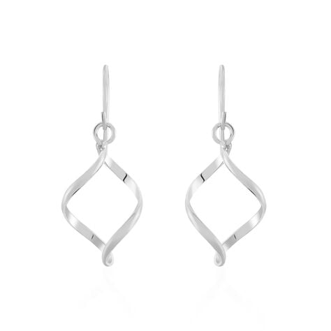 Boucles D'oreilles Pendantes Louison Argent Blanc - Pendantes Femme | Marc Orian