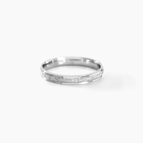 Alliance Caroline Sablee Demi Jonc Classique Or Blanc - Alliances duo Unisex | Marc Orian