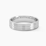 Alliance Cheryn Ruban Plat Argent Blanc - Alliances duo Famille | Marc Orian