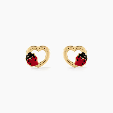 Boucles D'oreilles Puces Or Jaune Syringa Smalto - Puces Enfant | Marc Orian