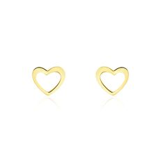 Boucles D'oreilles Puces Anne-maudae Coeurs Or Jaune - Clous d'oreilles Femme | Marc Orian