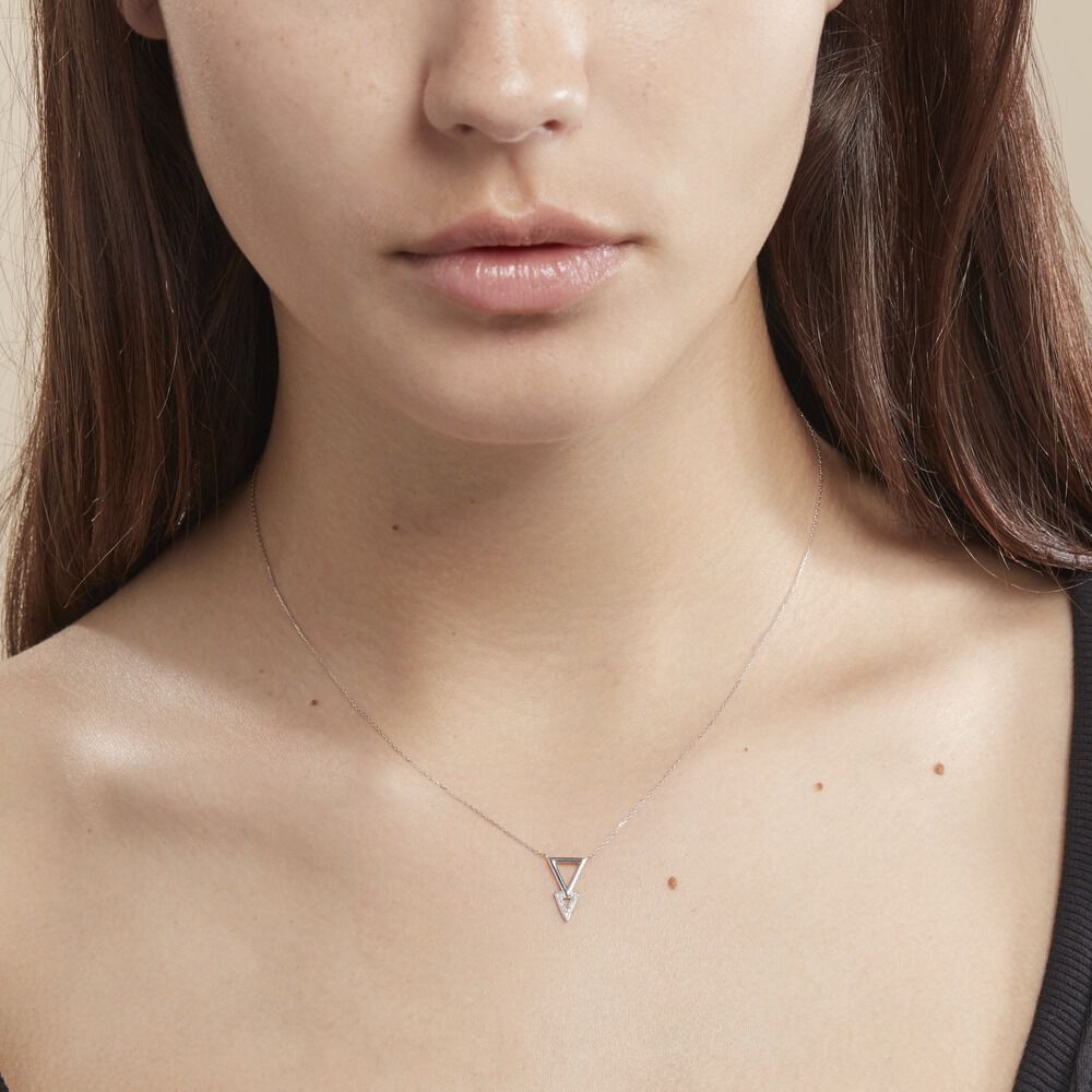 Collier Joy Or Blanc Diamant - Colliers avec pierres Femme | Marc Orian