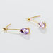 Boucles D'oreilles Pendantes Goutte Or Jaune Amethyste - Pendantes Femme | Marc Orian