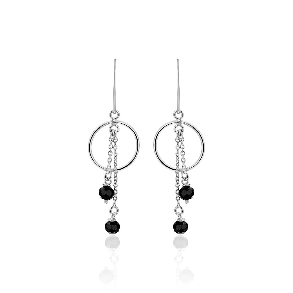 Boucles D'oreilles Pendantes Tamar Argent Blanc Pierre De Synthese - Pendantes Femme | Marc Orian