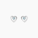 Boucles D'oreilles Puces Luann Or Blanc Topaze - Puces Femme | Marc Orian