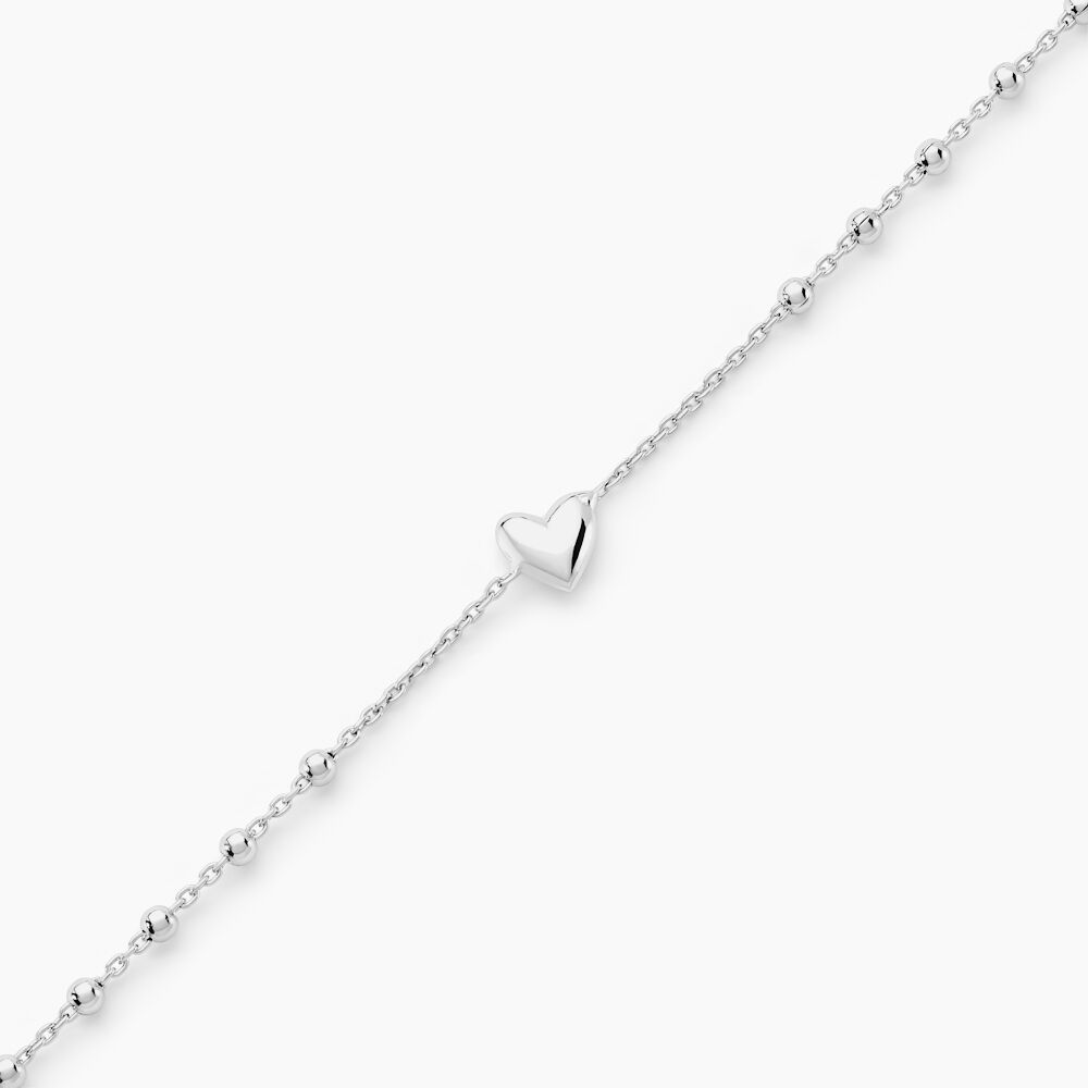 Bracelet C&oelig;ur D'amour Argent Blanc - Bracelets fantaisie Femme | Marc Orian