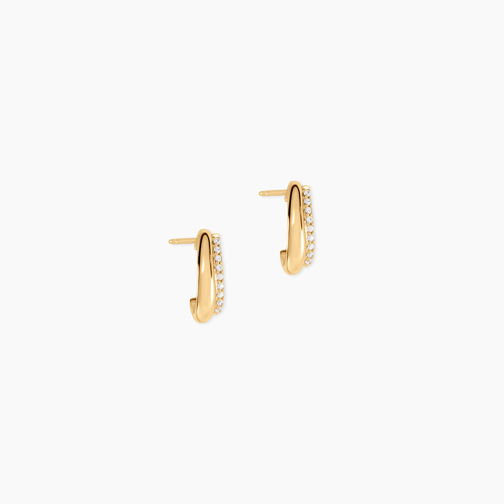 Cr&eacute;oles Rosalyn Or Jaune Diamant - Cr&eacute;oles Femme | Marc Orian