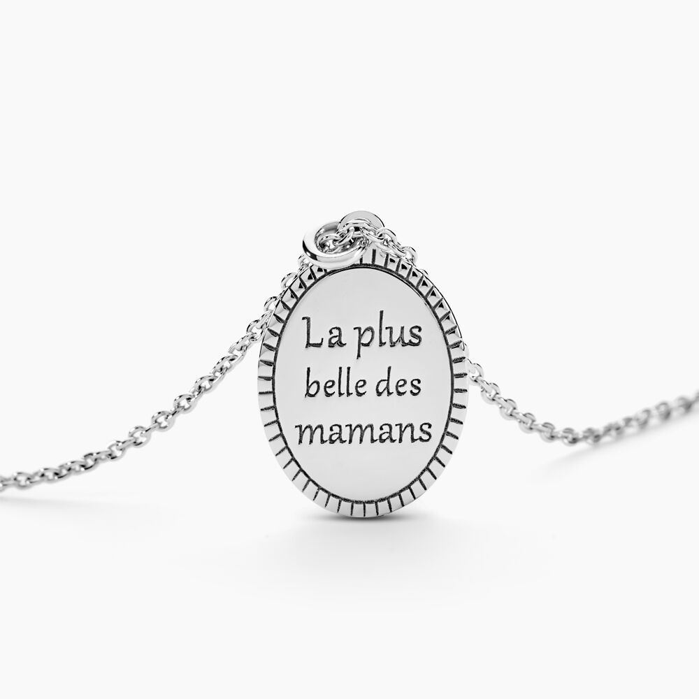 Collier Yahya Argent Blanc - Colliers maman Femme | Marc Orian