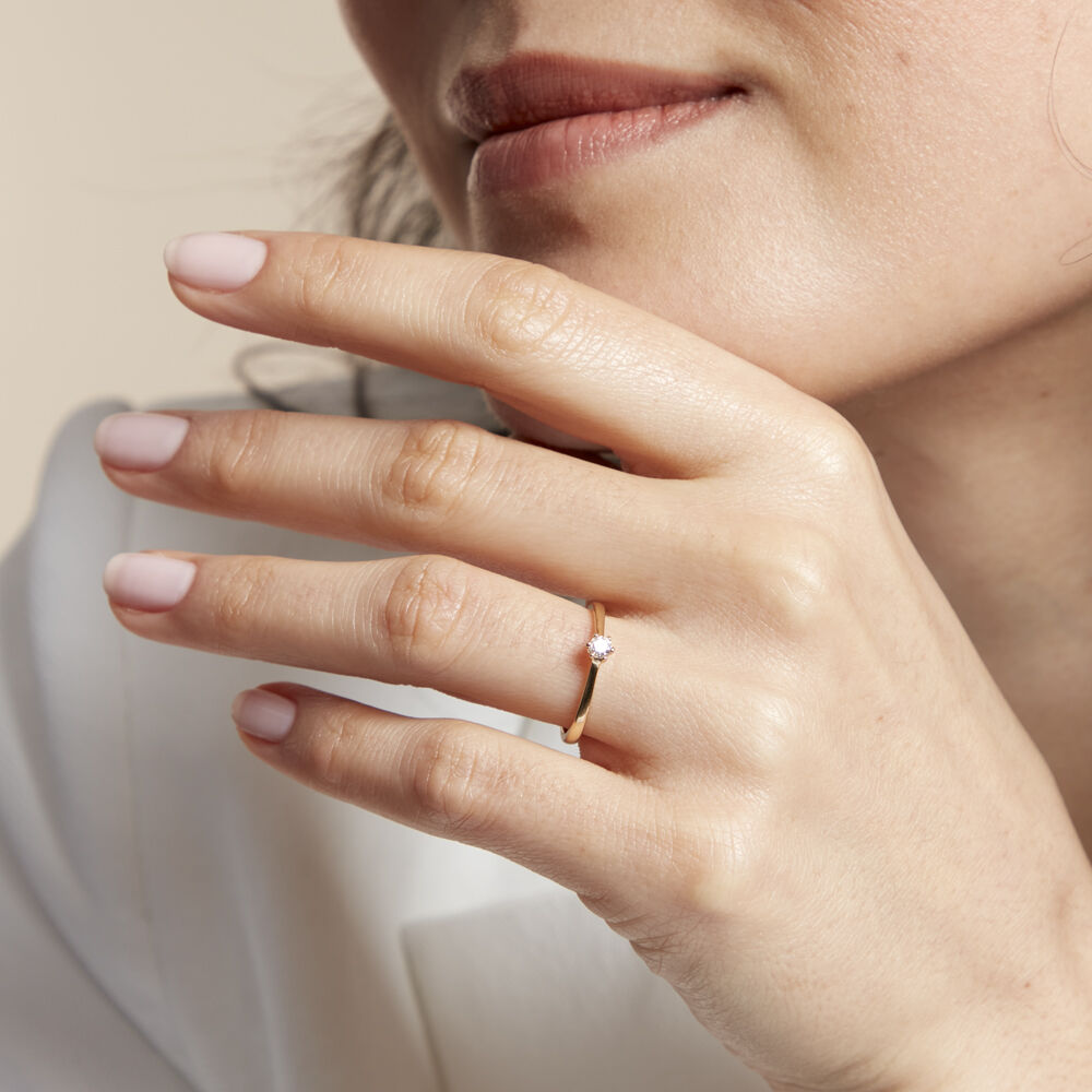 Bague Solitaire Athena Or Jaune Diamant - Solitaires Femme | Marc Orian