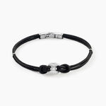 Bracelet Fabrice Acier Blanc - Bracelets cordons Homme | Marc Orian