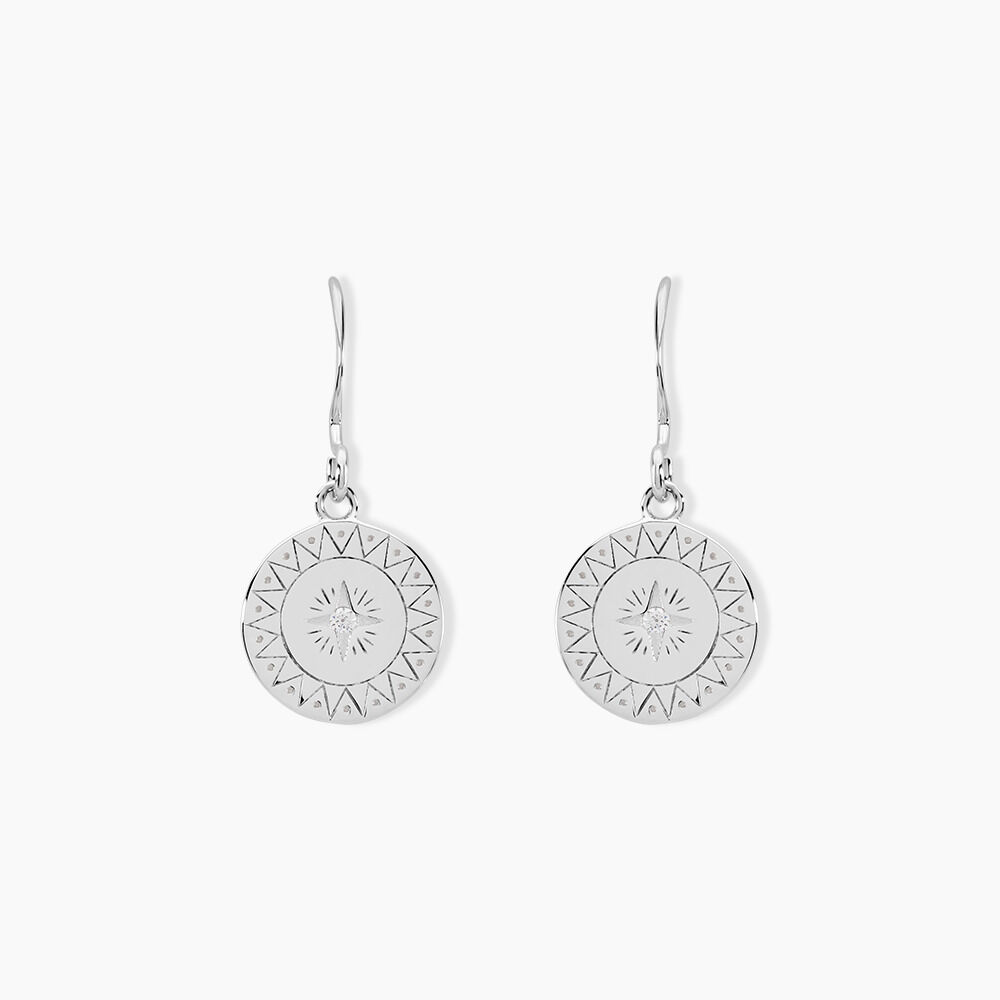 Cr&eacute;oles Isra Argent Blanc Oxyde De Zirconium - Cr&eacute;oles Femme | Marc Orian