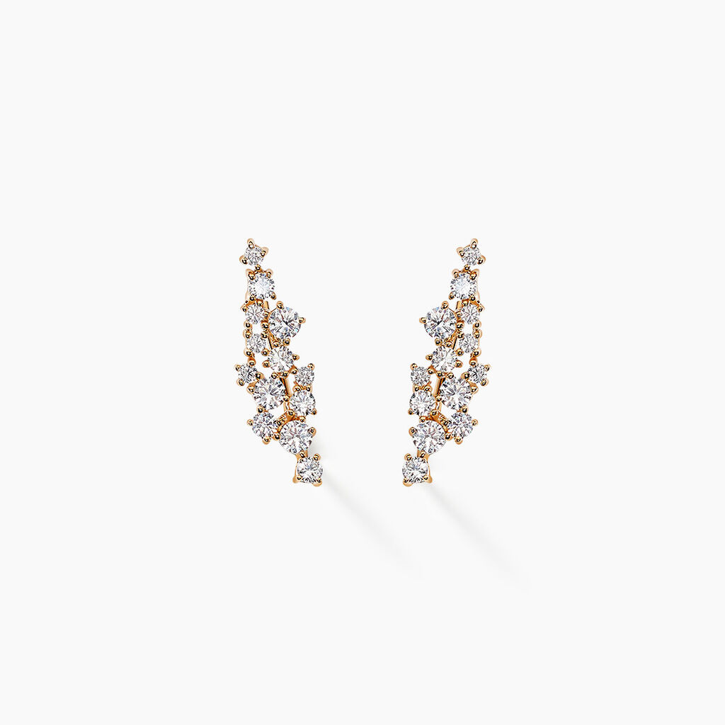 Bijoux D'oreilles Doline Plaqu&eacute; Or Dor&eacute; Oxyde De Zirconium - Piercings d'oreilles Femme | Marc Orian