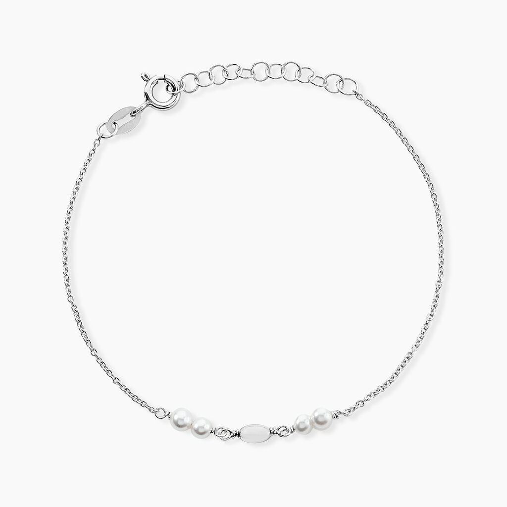 Bracelet Felisia Argent Blanc Cristaux De Swarovski - Bracelets fantaisie Femme | Marc Orian