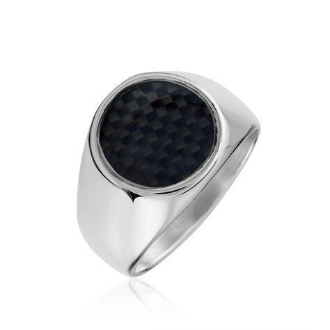 Bague Jourdan Homme Arecibo Acier Blanc Carbone - Bagues grosses Homme | Marc Orian
