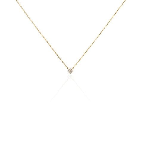 Collier éclat Perlé Plaqué Or Oxyde De Zirconium - Colliers avec pierres Femme | Marc Orian