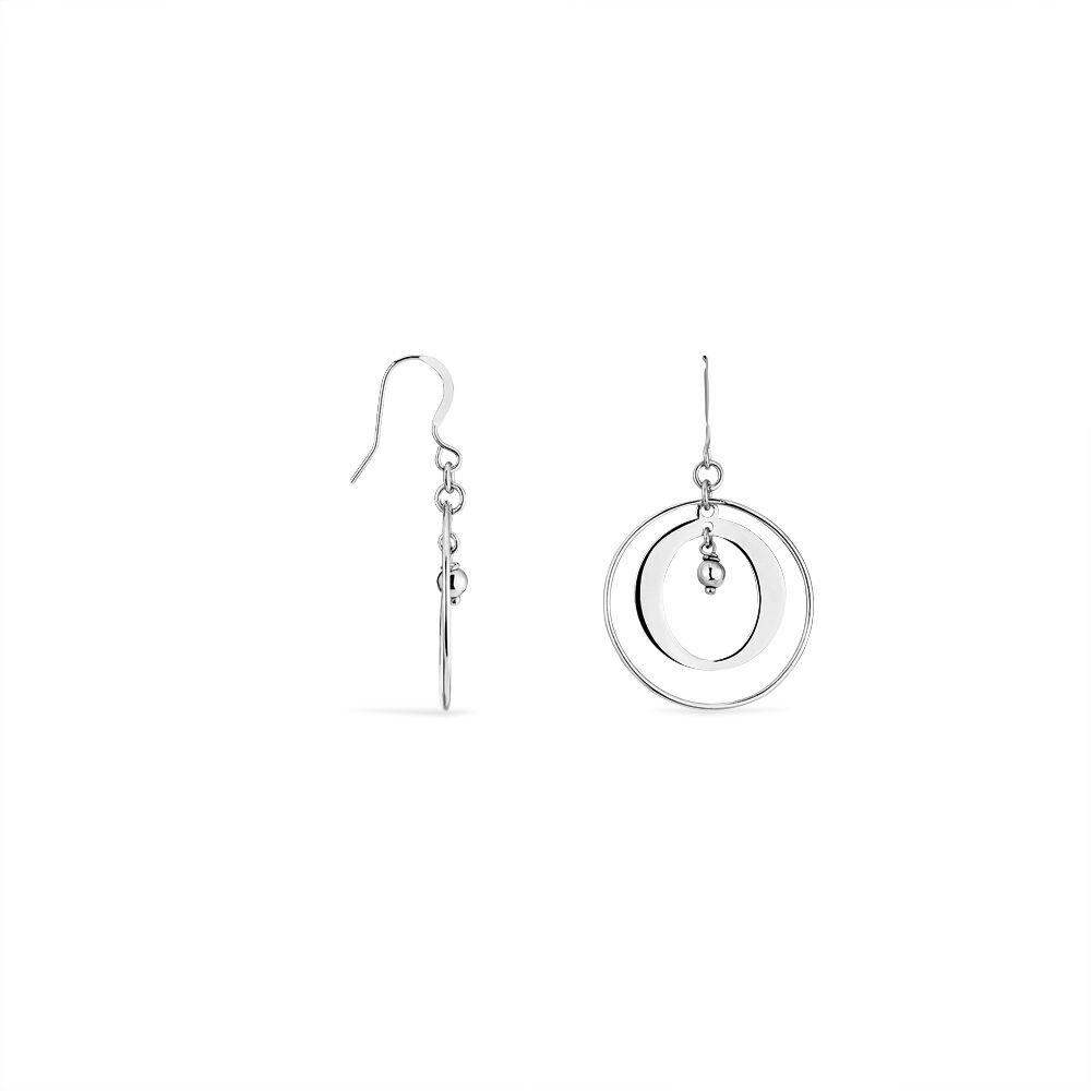 Boucles D'oreilles Pendantes Katy Argent Blanc - Boucles d'oreilles pampille Femme | Marc Orian