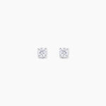 Boucles D'Oreilles Puces One Or Blanc Diamants - Boucles d'oreilles mariage Femme | Marc Orian