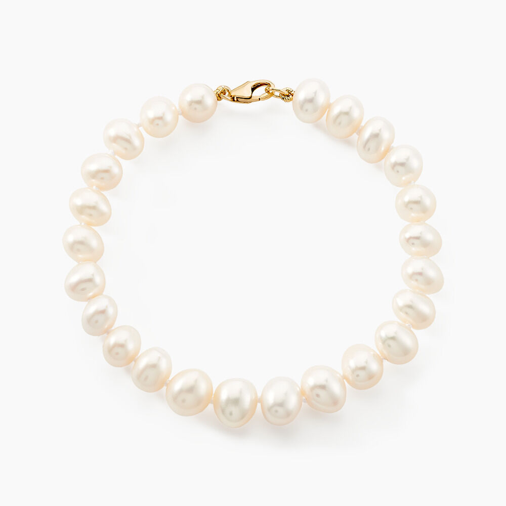 Bracelet Macy Or Jaune Perle De Culture - Bracelets chaînes Femme | Marc Orian
