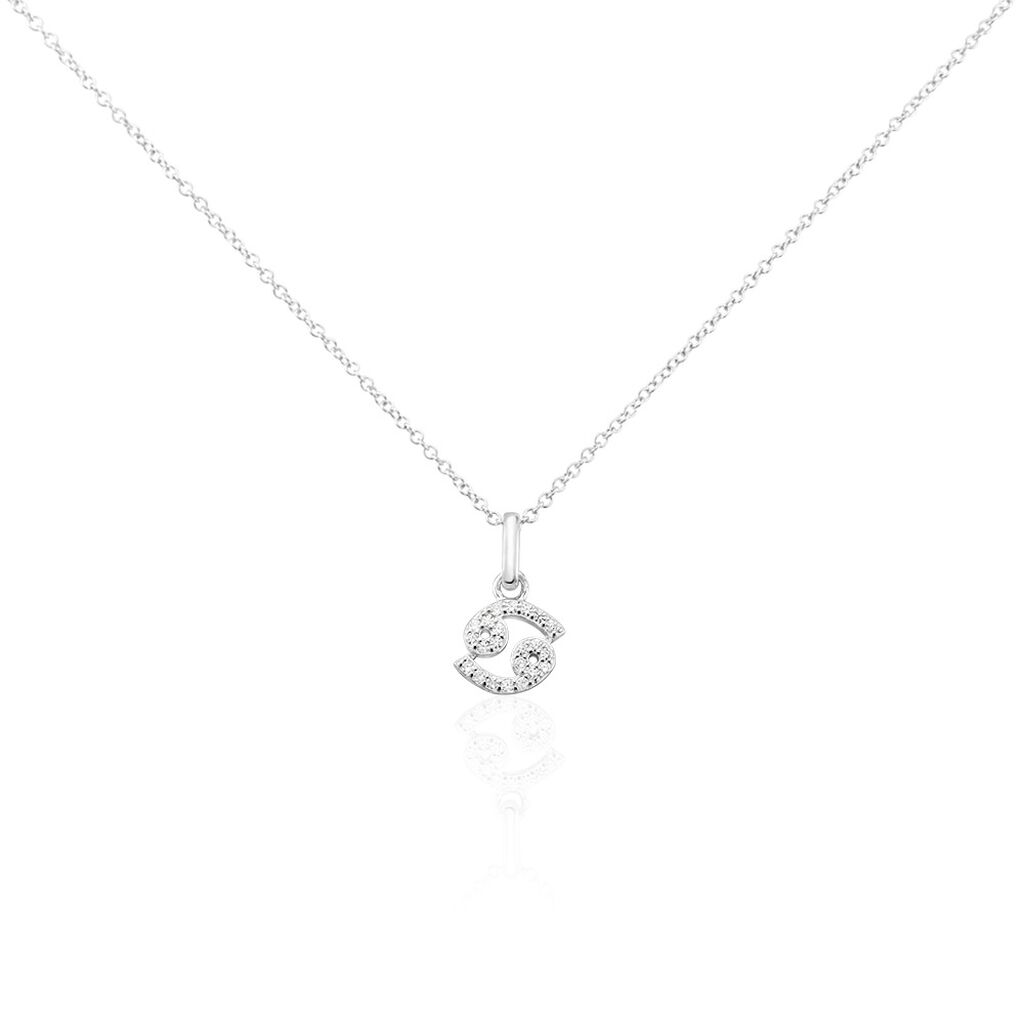 Collier Astra Argent Blanc Oxyde De Zirconium - Colliers avec pierres Femme | Marc Orian