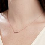 Collier Andrew Argent Rose Oxyde De Zirconium Rose - Colliers avec pierres Femme | Marc Orian