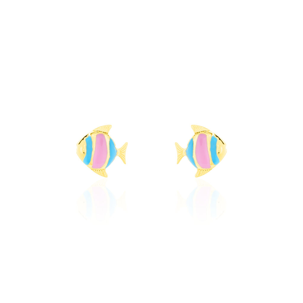 Boucles D'oreilles Puces Dorya Poisson Or Jaune - Puces Enfant | Marc Orian