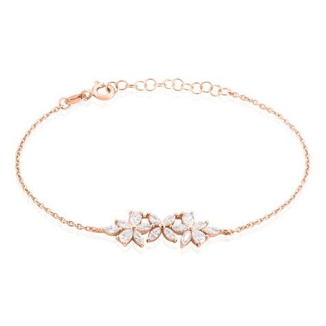 Bracelet Oralie Argent Rose Oxyde De Zirconium - Bracelets chaînes Femme | Marc Orian